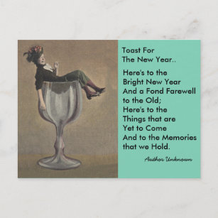 Cartes postales vintages du Nouvel An pour le pain