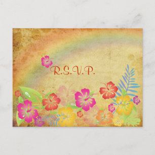 Cartes postales vintages Luau RSVP, pour invitatio