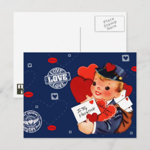 Cartes postales vintages pour enfants Valentine's 