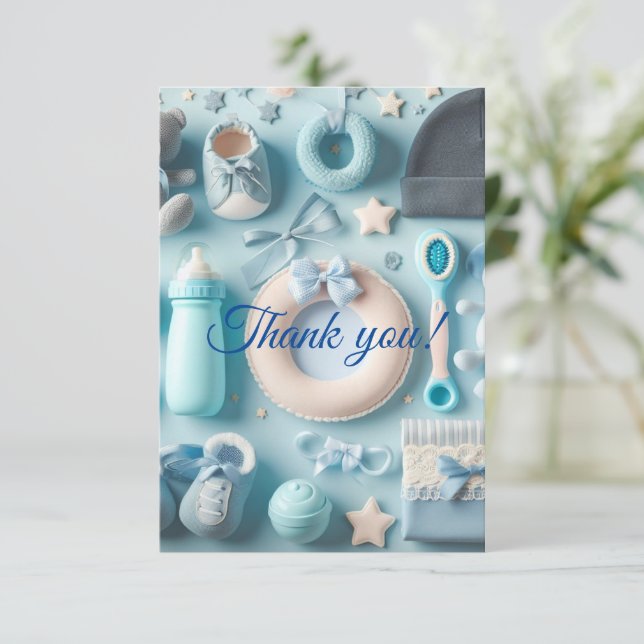 Cartes pour bébé Merci (Debout devant)