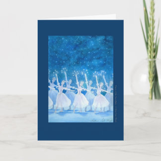 CARTES POUR FÊTES ANNUELLES 雪の精の踊り　バレエグリーティングカード