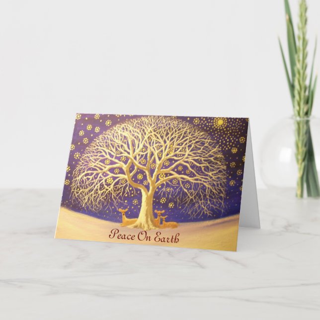 CARTES POUR FÊTES ANNUELLES 002, PAIX SUR TERRE (Devant)