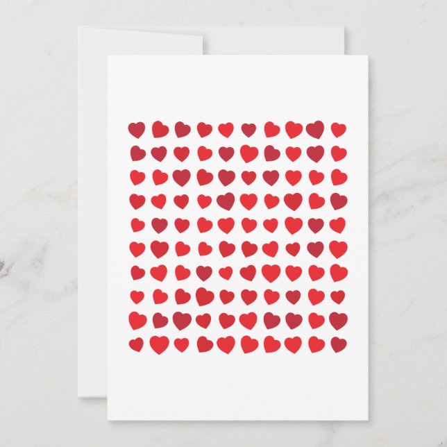 Cartes Pour Fêtes Annuelles 100 coeurs, cent j'aime (Devant)