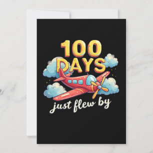 Cartes Pour Fêtes Annuelles 100 jours juste envolés en avion 100 jours d'école