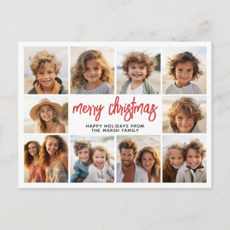 Cartes Pour Fêtes Annuelles 10 Photo Collage - Joyeux Noël Moderne