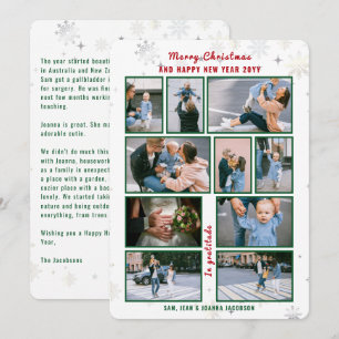 Cartes Pour Fêtes Annuelles 10 Photos Collage Lettre mignonne Élégante Personn