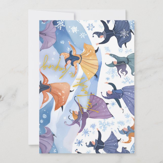 Cartes Pour Fêtes Annuelles 12 Jours de Noël - 10 seigneurs sautent (Devant)