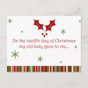 Cartes Pour Fêtes Annuelles 12 jours de Noël de plouc