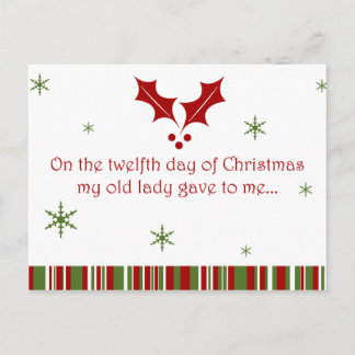Cartes Pour Fêtes Annuelles 12 jours de Noël de plouc