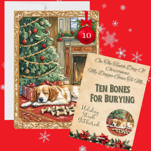 Cartes Pour Fêtes Annuelles 12 Jours De Noël Doggie 10