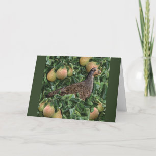 Cartes Pour Fêtes Annuelles 12 jours de Noël - perdrix dans un poirier