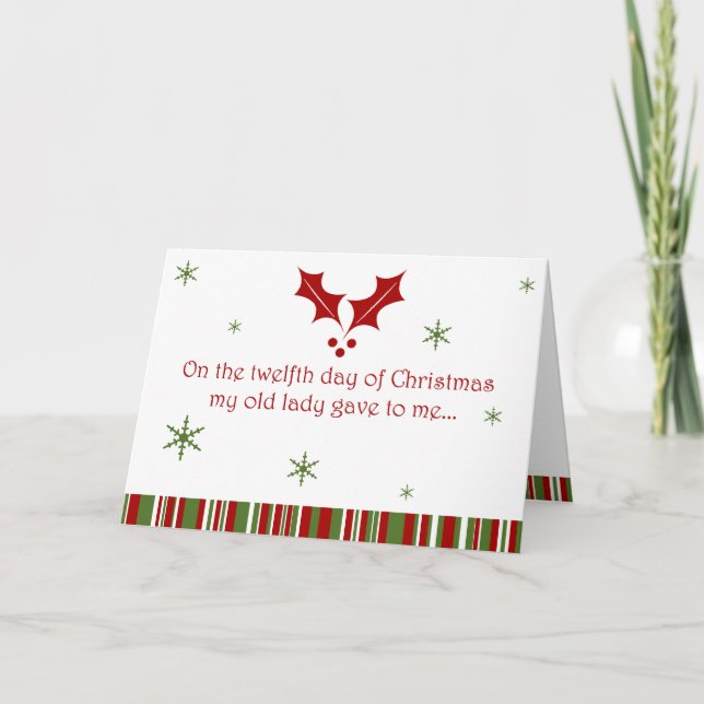Cartes Pour Fêtes Annuelles 12 Jours d'un Noël cendré (Devant)