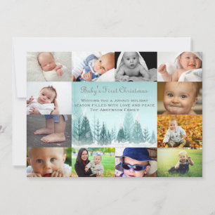 Cartes Pour Fêtes Annuelles 12 Photo Hiver Paysage Collage - 5x7 Baby