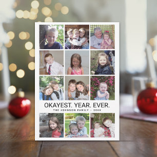Cartes Pour Fêtes Annuelles 12 Photo - Okayest Year Ever 2020 Black White