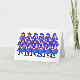 Cartes Pour Fêtes Annuelles 12 tambours à tambour