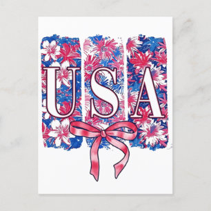 Cartes Pour Fêtes Annuelles 1776 Amérique 4 juillet USA Floral Flowers