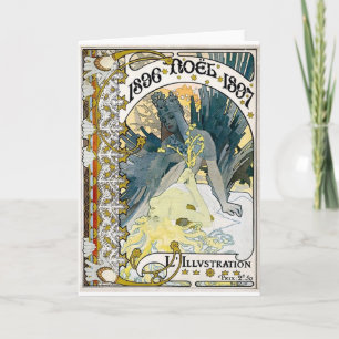 Cartes Pour Fêtes Annuelles 1896 NOEL Alphonse 1897 Maria Mucha