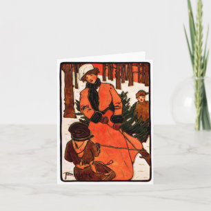 Cartes Pour Fêtes Annuelles 1900 Art nouveau Christmas