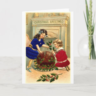 Cartes Pour Fêtes Annuelles 1904 Christmas Figgy Pudding