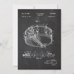 Cartes Pour Fêtes Annuelles 1962 Snare Drum - Brevet