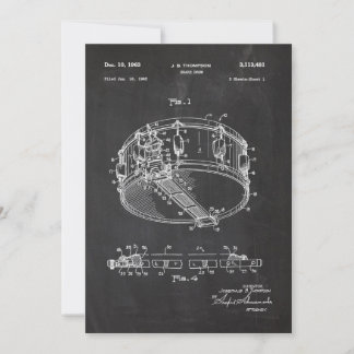 Cartes Pour Fêtes Annuelles 1962 Snare Drum - Brevet