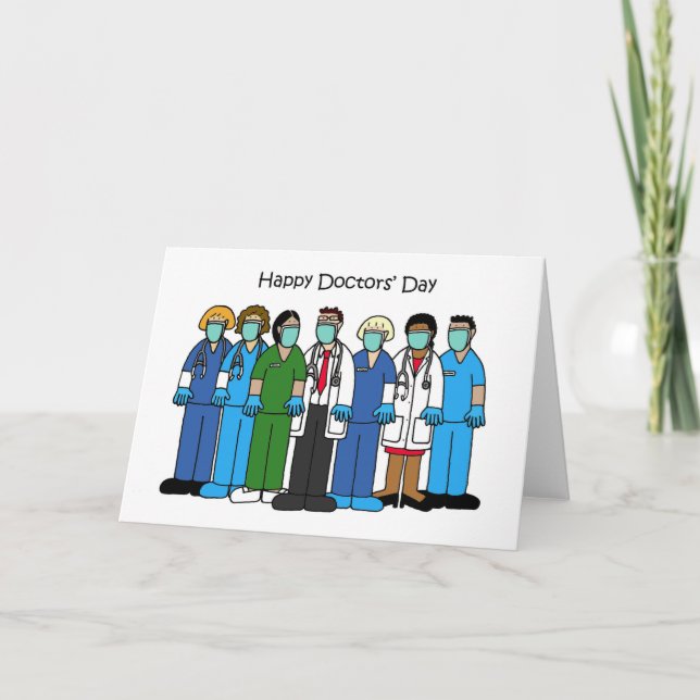 Cartes Pour Fêtes Annuelles 19 Joyeuse Journée des médecins (Devant)
