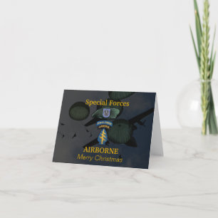 Cartes Pour Fêtes Annuelles 19e forces spéciales berets verts vétérinaires Car