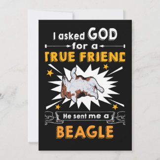 Cartes Pour Fêtes Annuelles 1 Demande à Dieu - Vrai Ami - Un Beagle