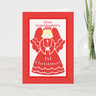 Cartes Pour Fêtes Annuelles 1er Ange de Noël pour Grande Petite-fille