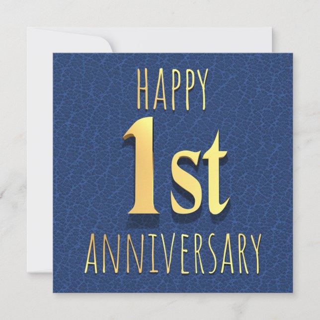Cartes Pour Fêtes Annuelles 1er anniversaire (Devant)