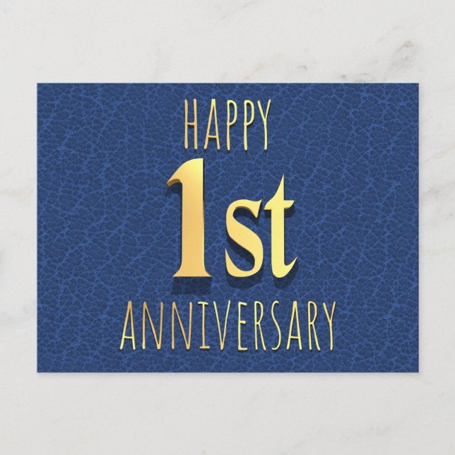 Cartes Pour Fêtes Annuelles 1er anniversaire (Devant)