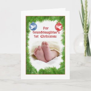 Cartes Pour Fêtes Annuelles 1er Noël de la grand-fille