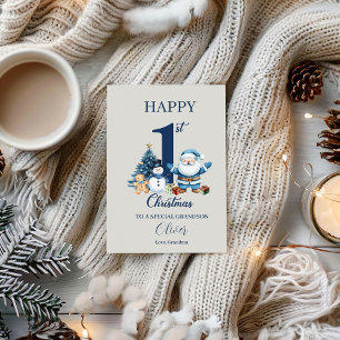 Cartes Pour Fêtes Annuelles 1er Noël du bébé personnalisé Premier Noël