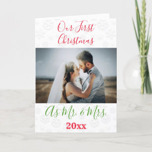 Cartes Pour Fêtes Annuelles 1er Noël Marié M. et Mme Photo