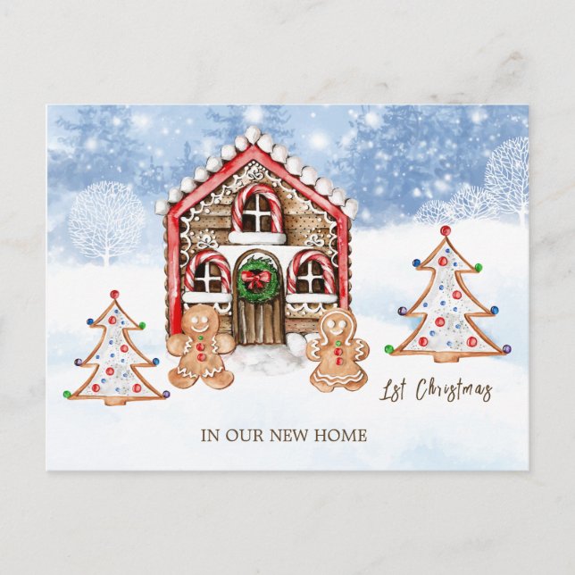 Cartes Pour Fêtes Annuelles 1er Noël Nouvelle maison Noël (Devant)