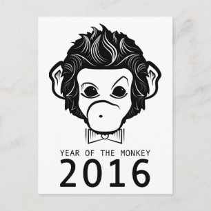Cartes Pour Fêtes Annuelles 2016 ans du singe (bowtie)