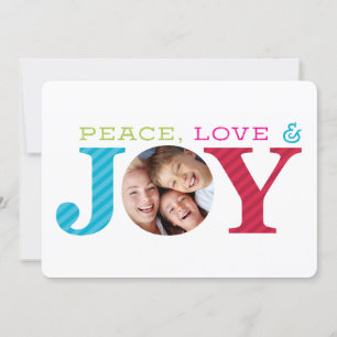Cartes Pour Fêtes Annuelles 2017 PHOTO VACANCES simple audace joie moderne col