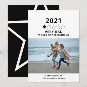 Cartes Pour Fêtes Annuelles 2020 mauvaise année en examen photo 5 étoiles