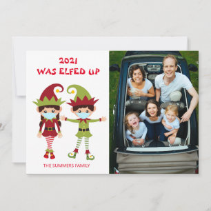 Cartes Pour Fêtes Annuelles 2021 A Été Elfed Up Photo Christmas Covid