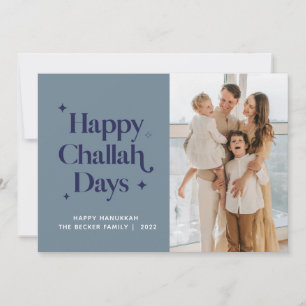 Cartes Pour Fêtes Annuelles 2021 Bleu Jours Challah Heureux Hanukkah Photo per