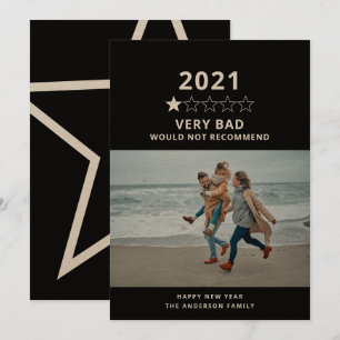 Cartes Pour Fêtes Annuelles 2021 mauvaise année en examen photo 5 étoiles