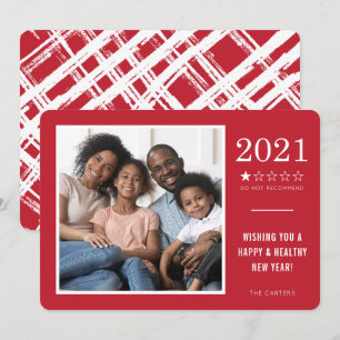 Cartes Pour Fêtes Annuelles 2021 NE RECOMMANDE PAS drôle note 1 étoile rouge