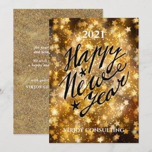 Cartes Pour Fêtes Annuelles 2021 NOUVELLE ANNÉE Corporate Business Festive G