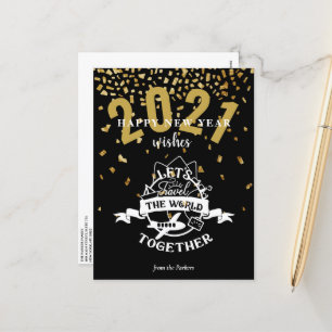 Cartes Pour Fêtes Annuelles 2021 SOUHAITS   Voyageons ensemble dans le monde