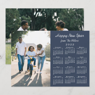 Cartes Pour Fêtes Annuelles 2022 Calendrier Marine moderne 2 Photo Bonne année