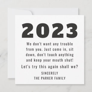 Cartes Pour Fêtes Annuelles 2022 Essayons de nouveau ceci Bonne année