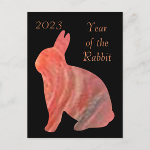 Cartes Pour Fêtes Annuelles 2023 Année du lapin
