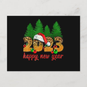 Cartes Pour Fêtes Annuelles 2023 Bonne Année Léopard Soirée du Nouvel An