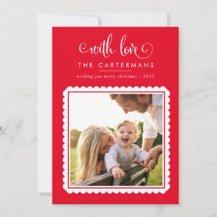 Cartes Pour Fêtes Annuelles 2023 FAMILLE PHOTO mignon élégant cadre de pétoncl