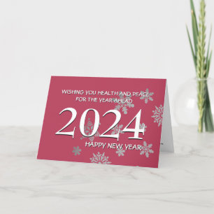 Cartes Pour Fêtes Annuelles 2024 Joyeux Nouvel An N'IMPORTE QUELLE ANNÉE Branc